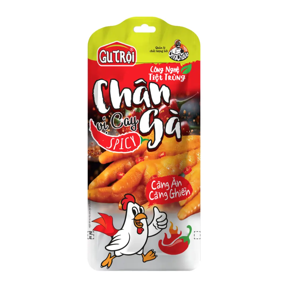 Chân Gà Ủ Xì Dầu, Soy Sauce Braised Chicken Feet (33g) - ONG CHA VA