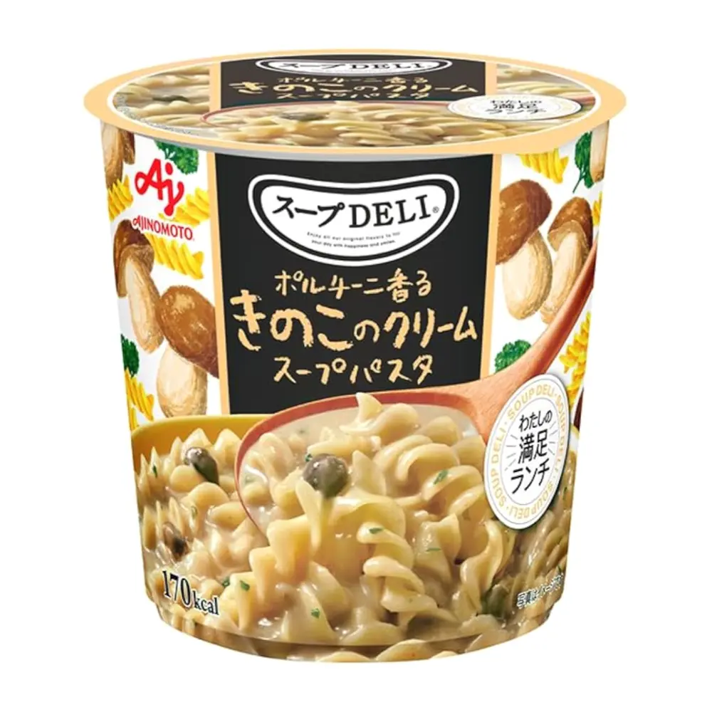 Mì Ý Sốt Kem Nấm Thông, Soup Deli, Porcini Mushroom Cream Soup Pasta (42.3g) - AJINOMOTO