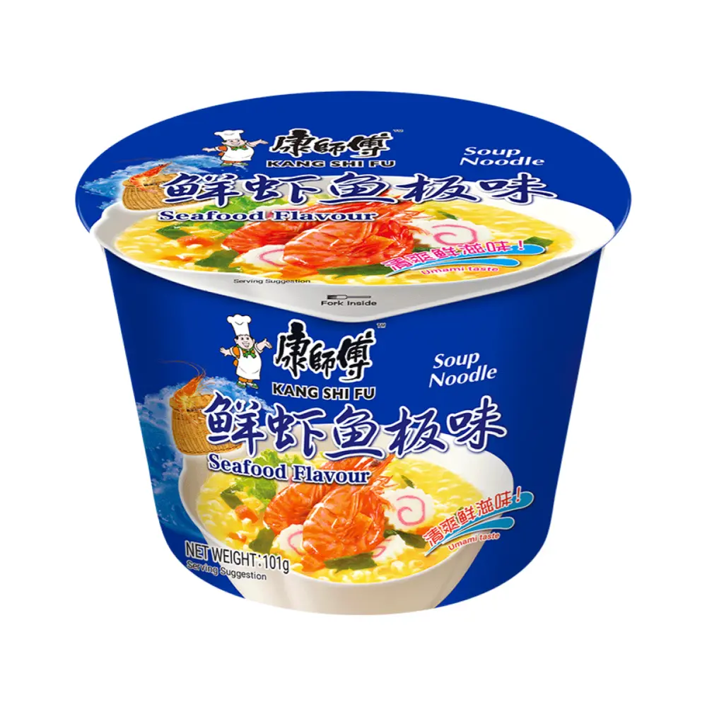 Mì Ăn Liền Vị Hải Sản, Seafood Flavour Soup Noodle (101g) - KANG SHI FU