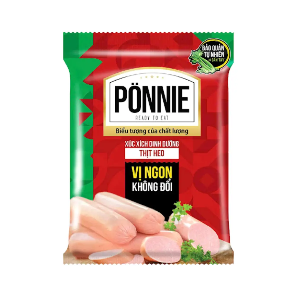 Xúc Xích Dinh Dưỡng Thịt Heo, Pork Sausages, 5 Cây (175g) - PONNIE