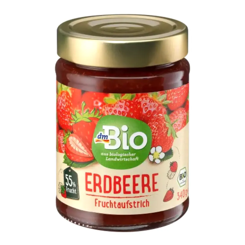 Mứt Dâu Hữu Cơ, Strawberry Jam, Erdbeere (340g) - DMBIO