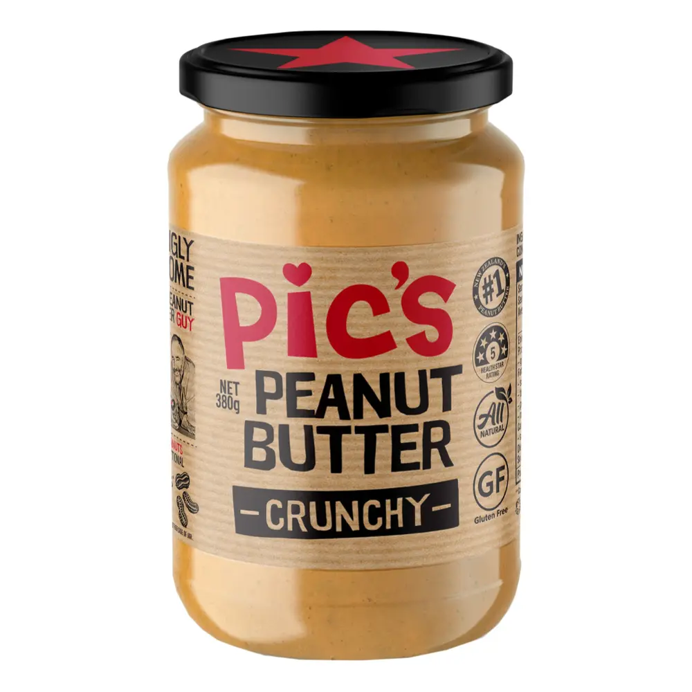 Bơ Đậu Phộng Nghiền Hạt, Peanut Butter, Crunchy (380g) - PIC'S