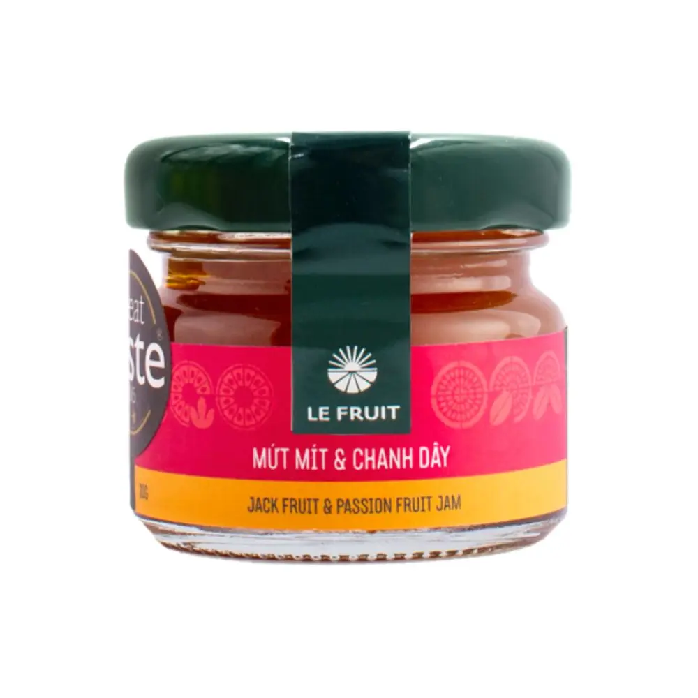 Mứt Mít & Chanh Dây, Jack Fruit & Passion Fruit Jam (30g) - LE FRUIT