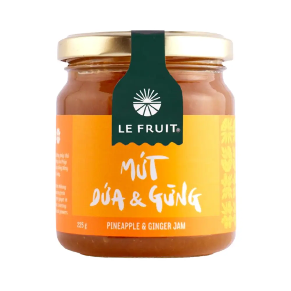 Mứt Dứa & Gừng, Pineapple & Ginger Jam (225g) - LE FRUIT