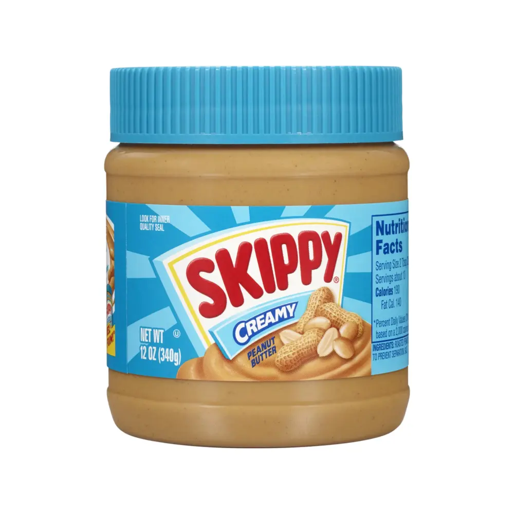 Bơ Đậu Phộng Mịn, Creamy Peanut Butter, 12 oz (340g) - SKIPPY