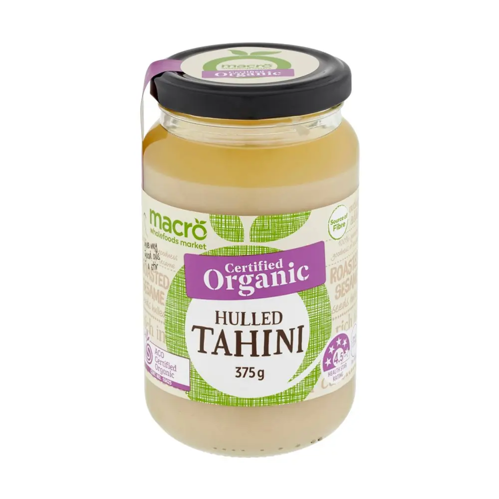 Bơ Hạt Vừng Lột Vỏ Hữu Cơ, Certified Organic Hulled Tahini (375g) - MACRO
