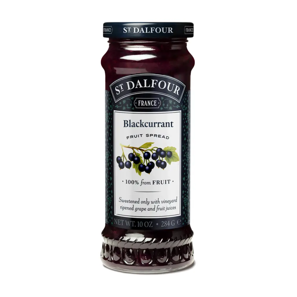Mứt Lý Chua Đen, Blackcurrant Fruit Spread, 100% from Fruit, 10 oz (284g) - ST DALFOUR