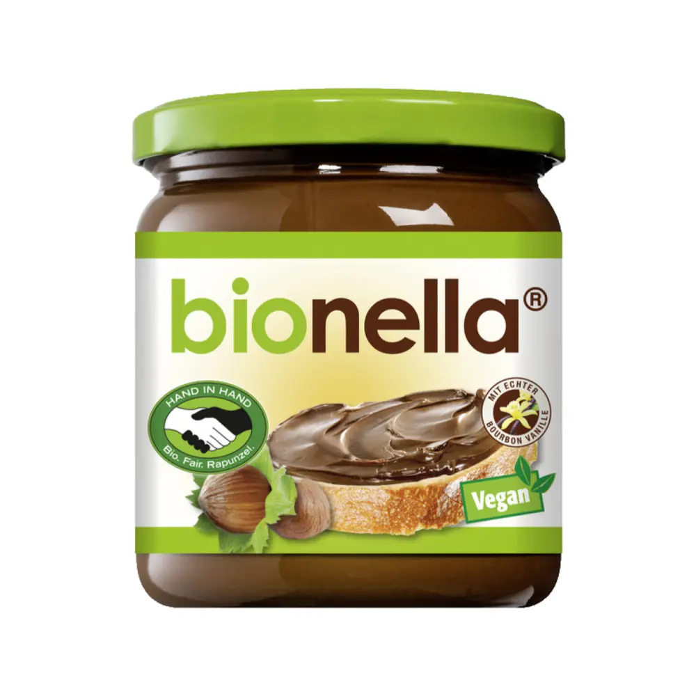 Bơ Hạt Phỉ Thuần Chay Hữu Cơ, Bionella, Organic Vegan Hazelnut Nougat Spread (400g) - RAPUNZEL