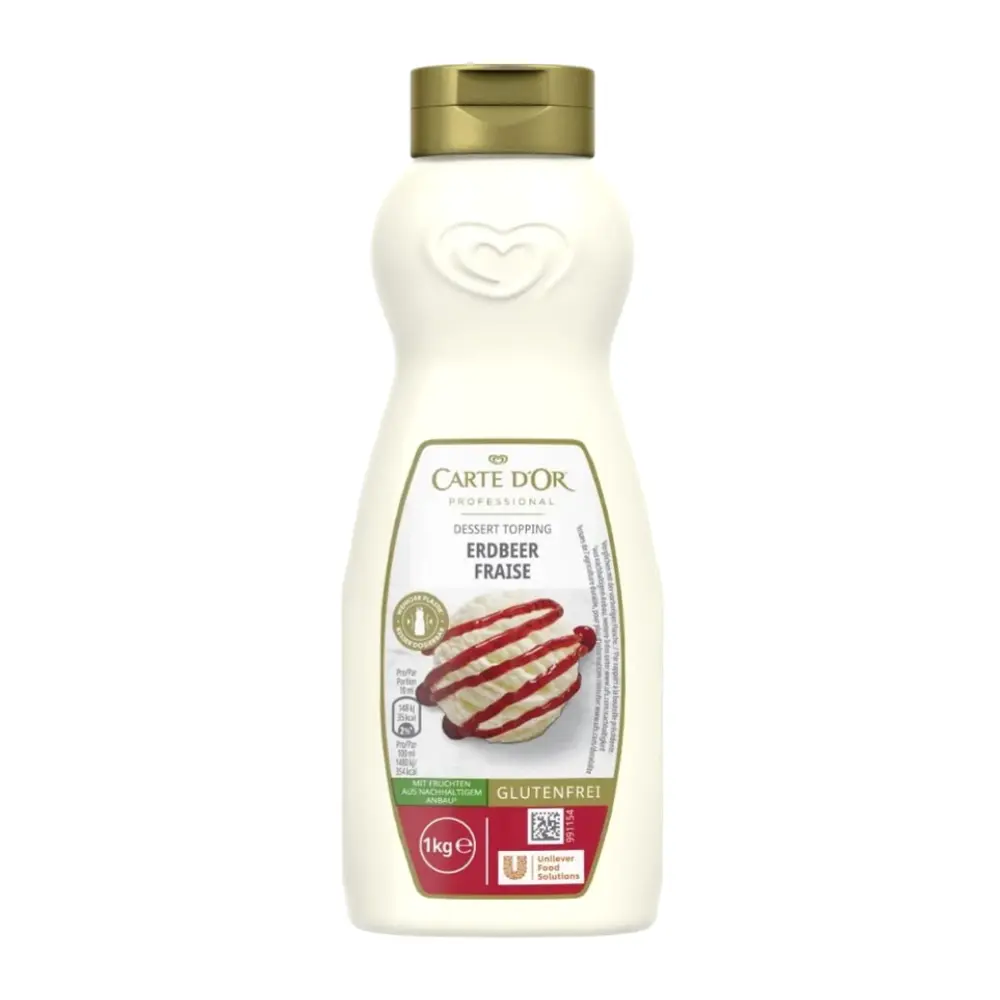 Siro Dâu, Carte D`Or, Sabor Fresa Morango, Gluten Free (1kg) - WALL'S
