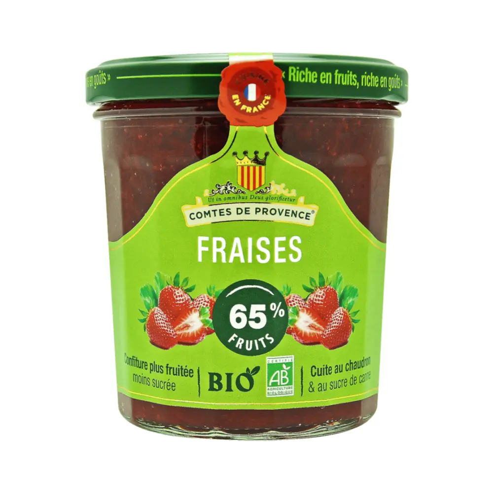 Mứt Dâu Tây Hữu Cơ, Fraises, Organic Strawberry Jam (350g) - COMTES DE PROVENCE