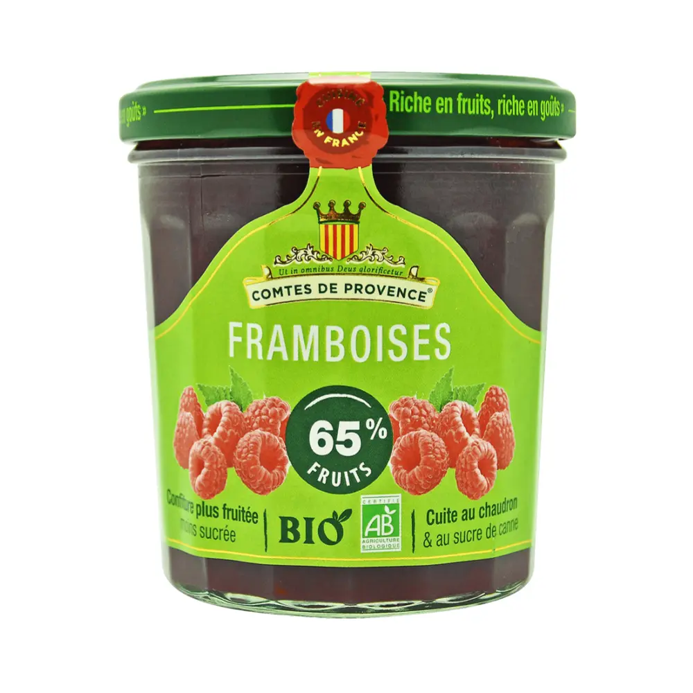 Mứt Mâm Xôi Hữu Cơ, Framboises, Organic Raspberry Jam (350g) - COMTES DE PROVENCE