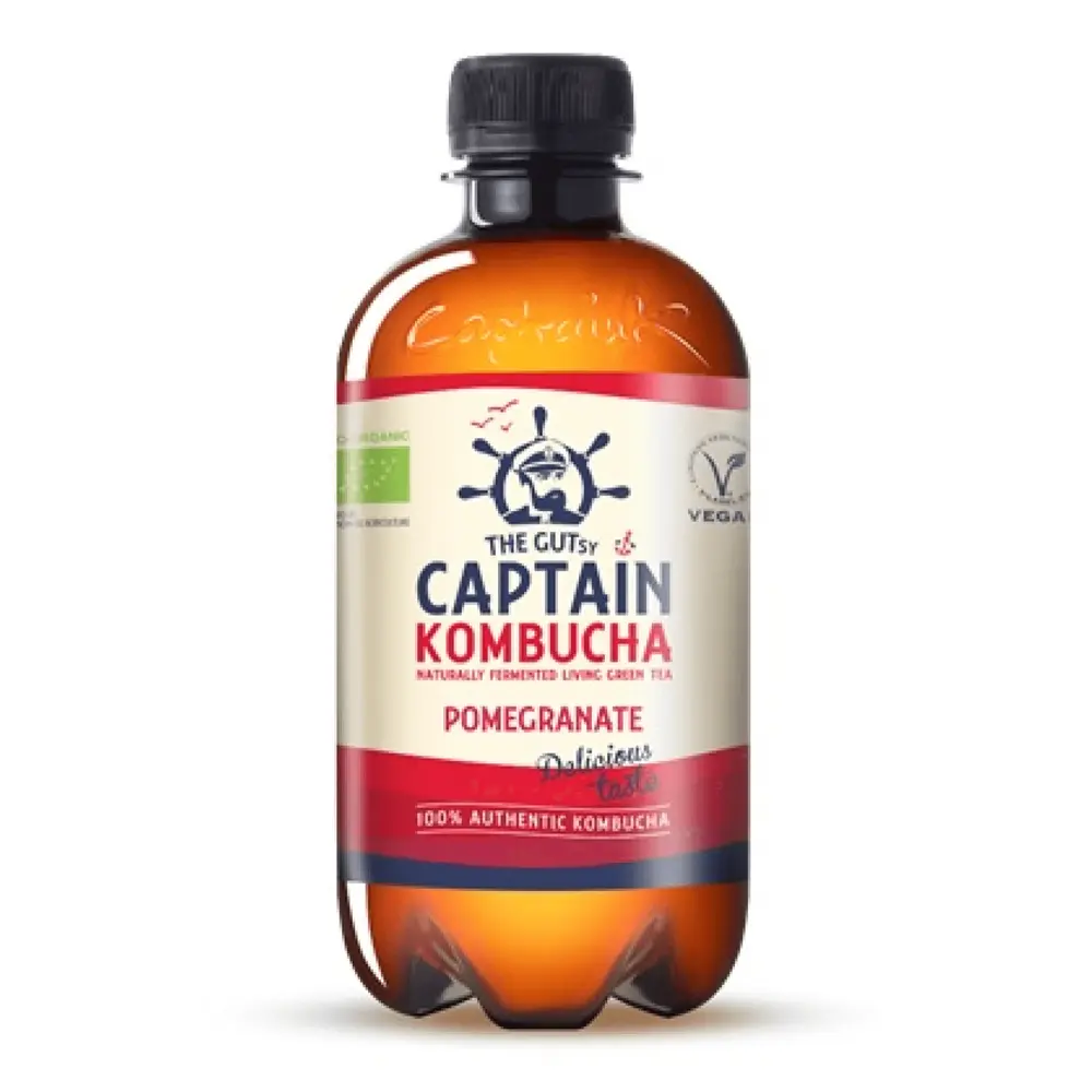 Trà Lên Men Hữu Cơ Lựu, Pomegranate Kombucha (400ml) - THE GUTSY CAPTAIN