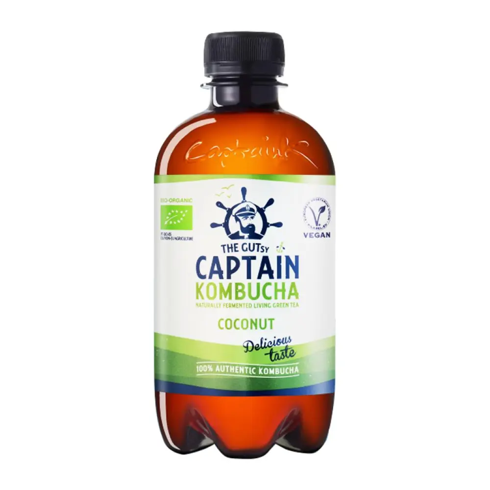 Trà Lên Men Hữu Cơ Dừa, Coconut Kombucha (400ml) - THE GUTSY CAPTAIN