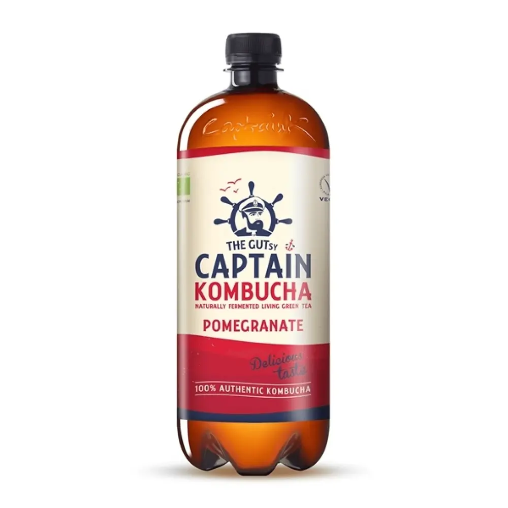Trà Lên Men Hữu Cơ Lựu, Pomegranate Kombucha (1L) - THE GUTSY CAPTAIN