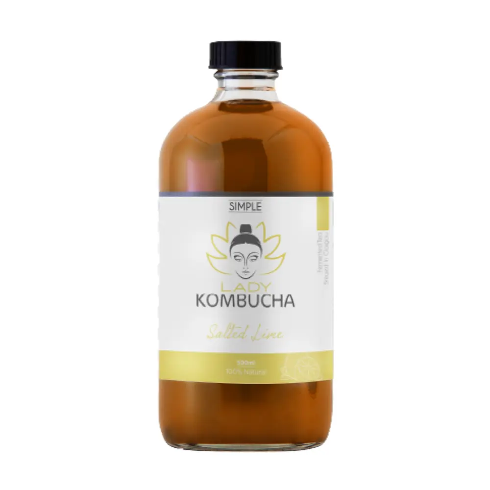 Trà Lên Men Vị Chanh Muối, Salted Lime Kombucha (500ml) - LADY KOMBUCHA