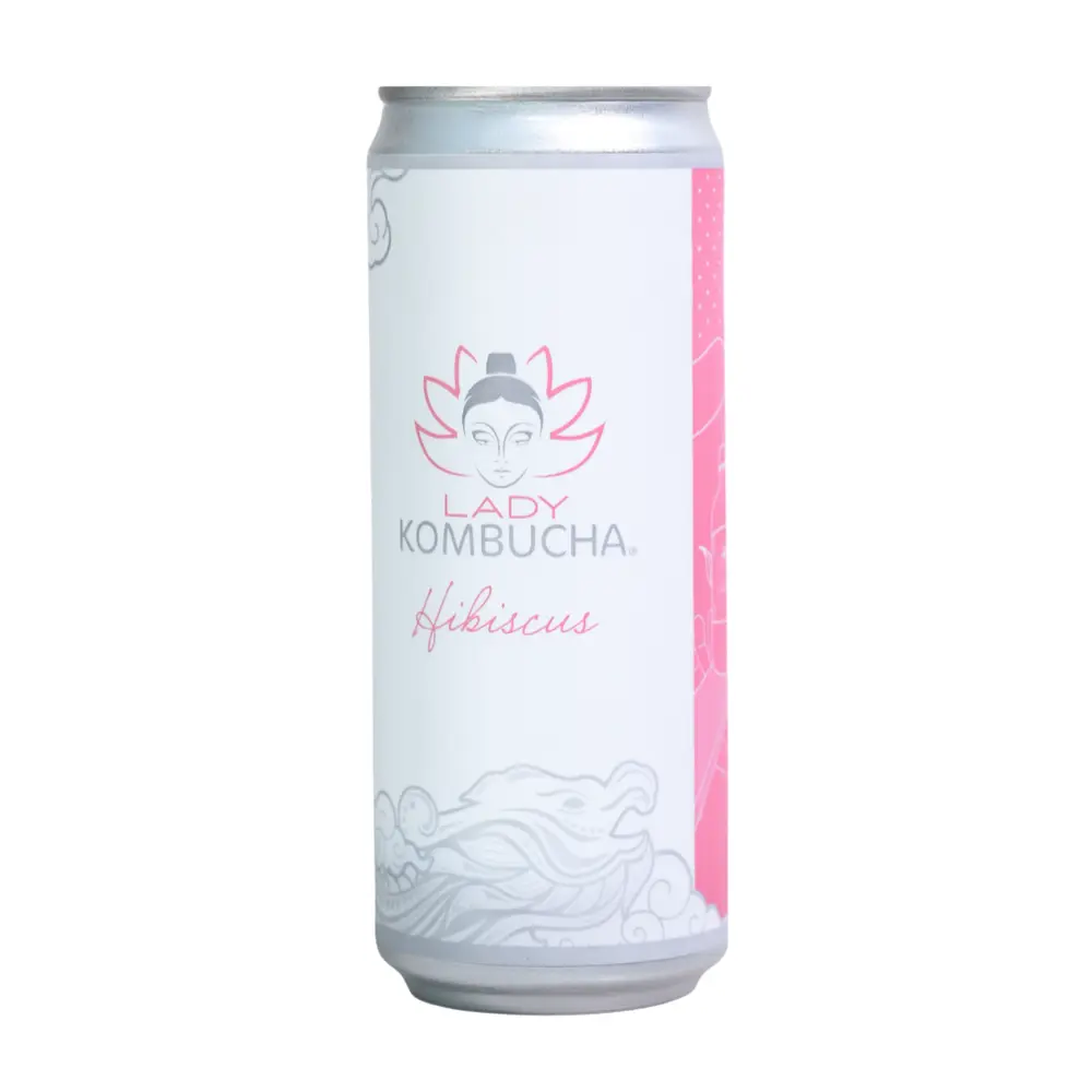 Trà Lên Men Vị Hoa Bụp Giấm, Hibiscus Kombucha (330ml) - LADY KOMBUCHA