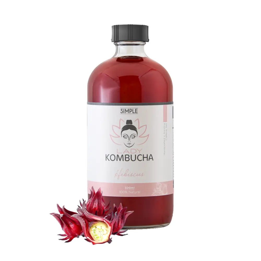 Trà Lên Men Vị Hoa Bụp Giấm, Hibiscus Kombucha (250ml) - LADY KOMBUCHA