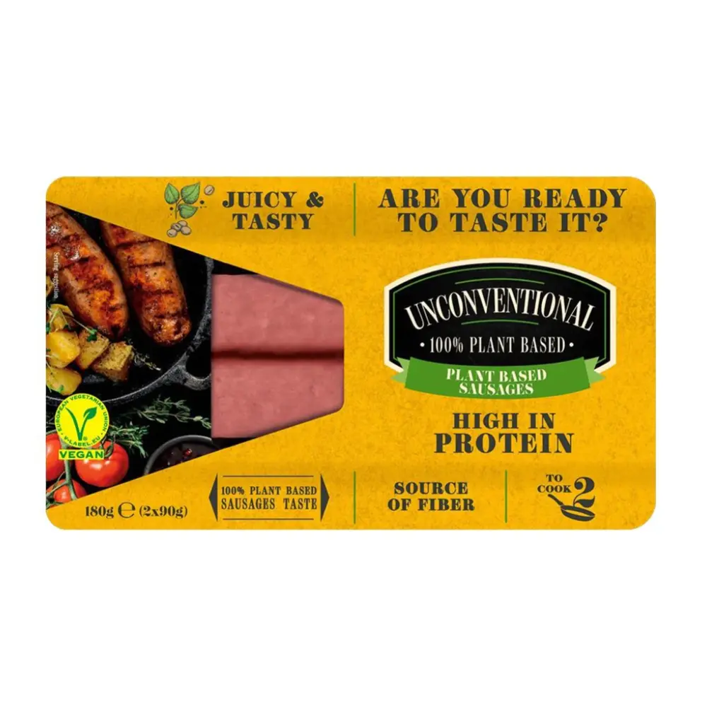 Xúc Xích Chay, Plant Based Sausages, 2 Cây (180g) - UNCONVENTIONAL TASTE