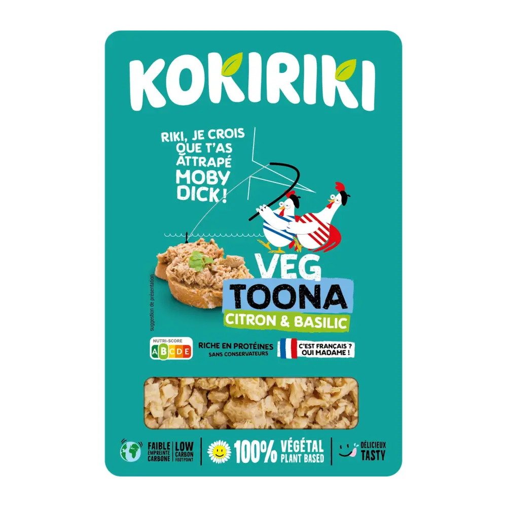 Cá Ngừ Vị Chanh & Quế Tây Thuần Chay Đông Lạnh, Vegan Toona, Lemon & Basil (150g) - KOKIRIKI