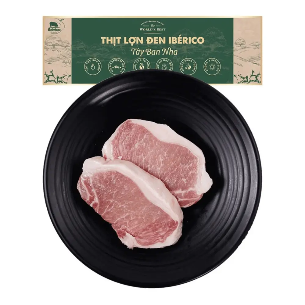 Thịt Lợn Đen Iberico Tây Ban Nha, Thịt Lưng Trước, Iberico Sirloin (300g) - THE WORLD'S BEST