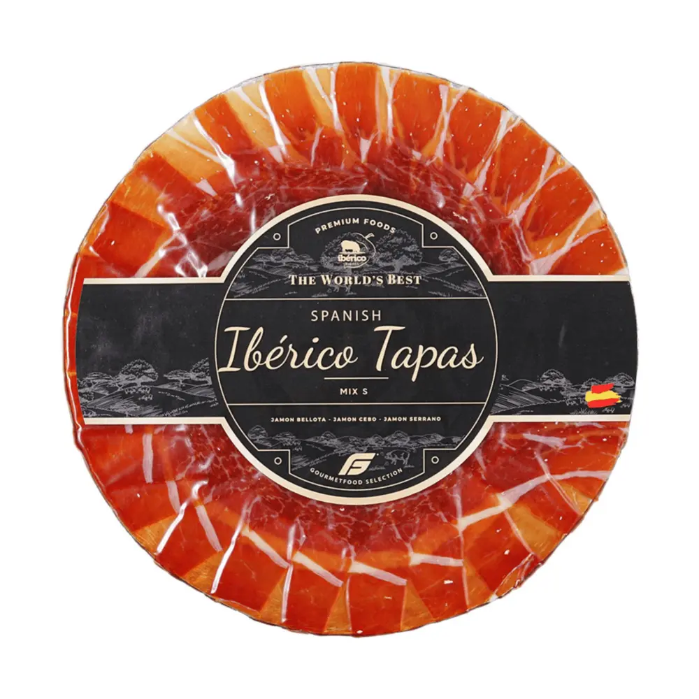 Thịt Lợn Muối 3 Loại Đặc Biệt, Spanish Ibérico Tapas, Mix S, Jamon Bellota - Jamon Cebo - Jamon Serrano (100g) - THE WORLD'S BEST