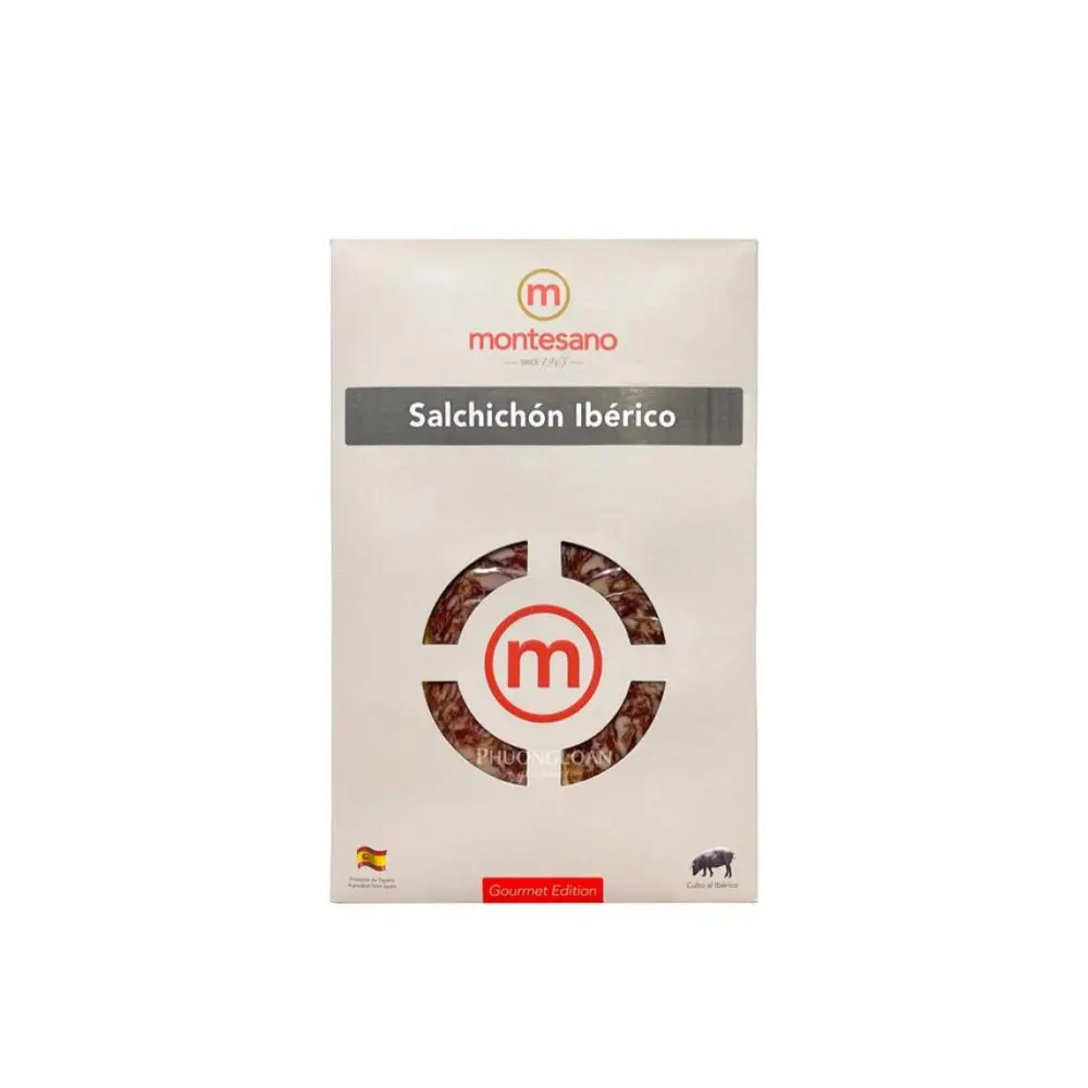 Xúc Xích Iberico Cebo Muối Cắt Lát, Salchichón Ibérico (100g) - MONTESANO