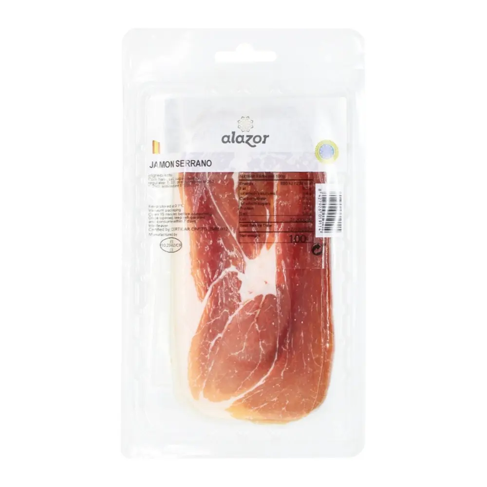 Thịt Lợn Muối, Jamon Serrano, Sliced (100g) - ALAZOR
