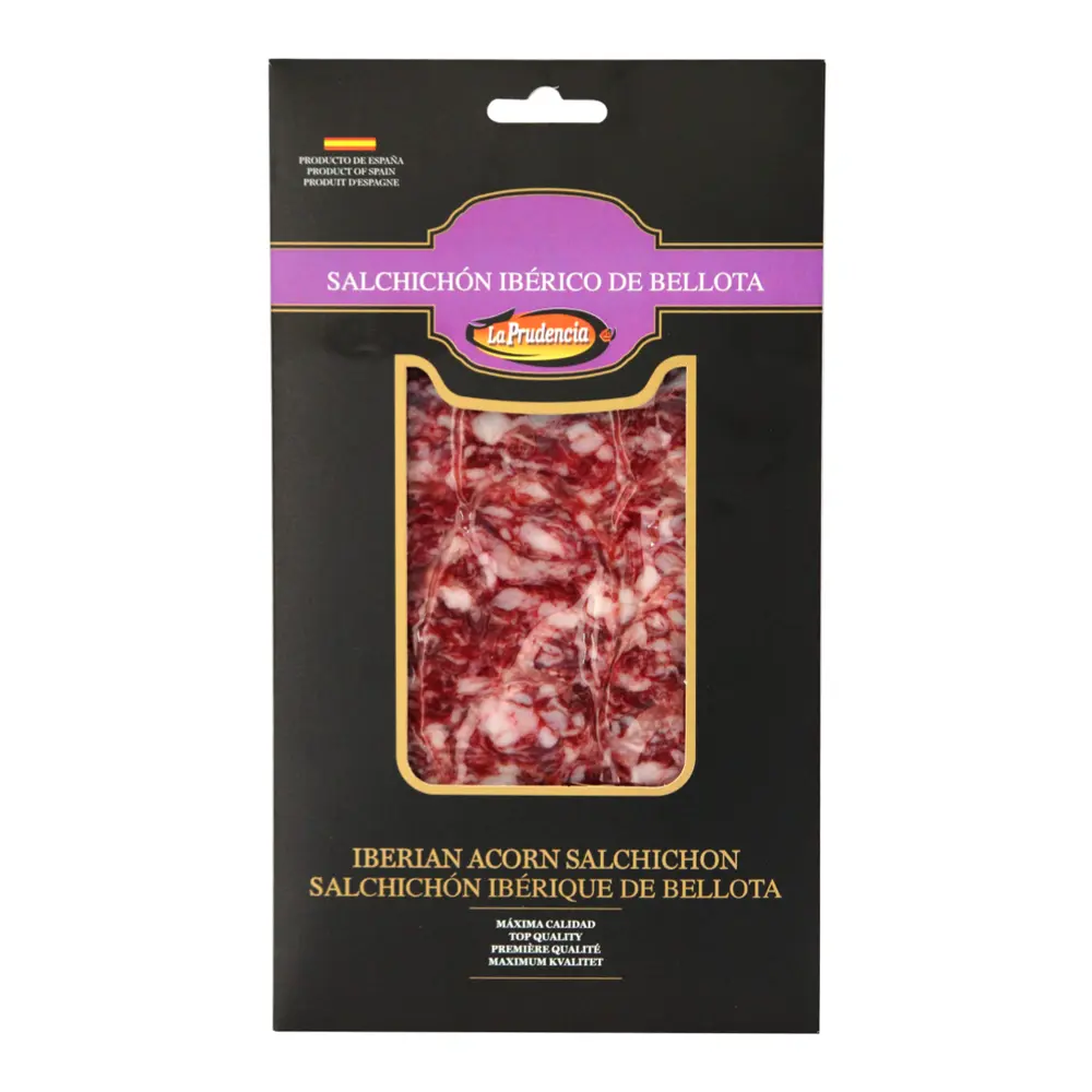 Thịt Heo Muối, Salchichón Ibérico de Bellota, Iberian Acorn Salchichon (100g) - LA PRUDENCIA