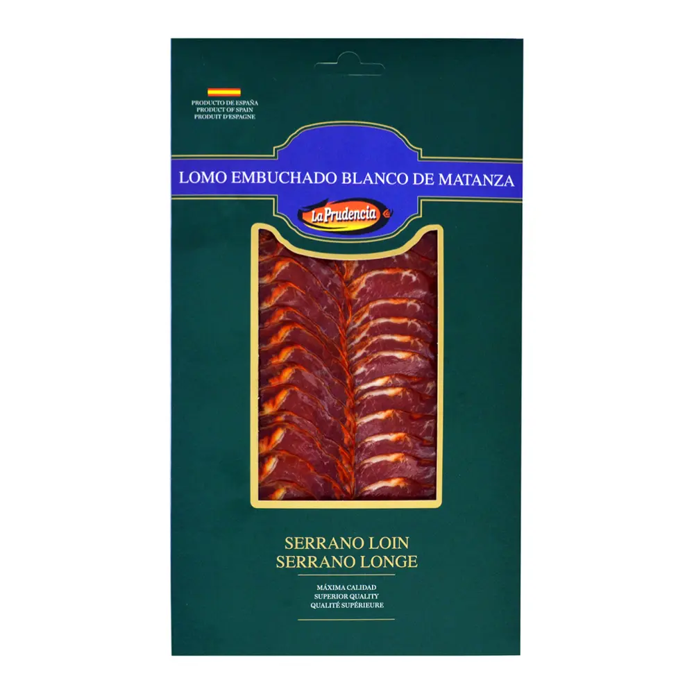 Thịt Heo Muối, Lomo Embuchado Blanco de Matanza, Serrano Loin & Serrano Longe (100g) - LA PRUDENCIA