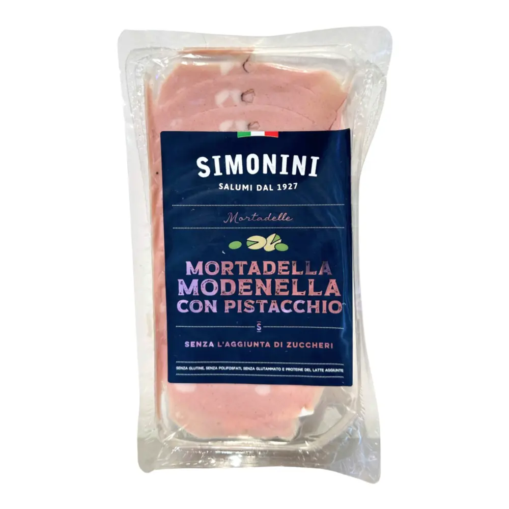 Xúc Xích & Hạt Dẻ Cười, Mortadella Modenella con Pistacchio (80g) - SIMONINI