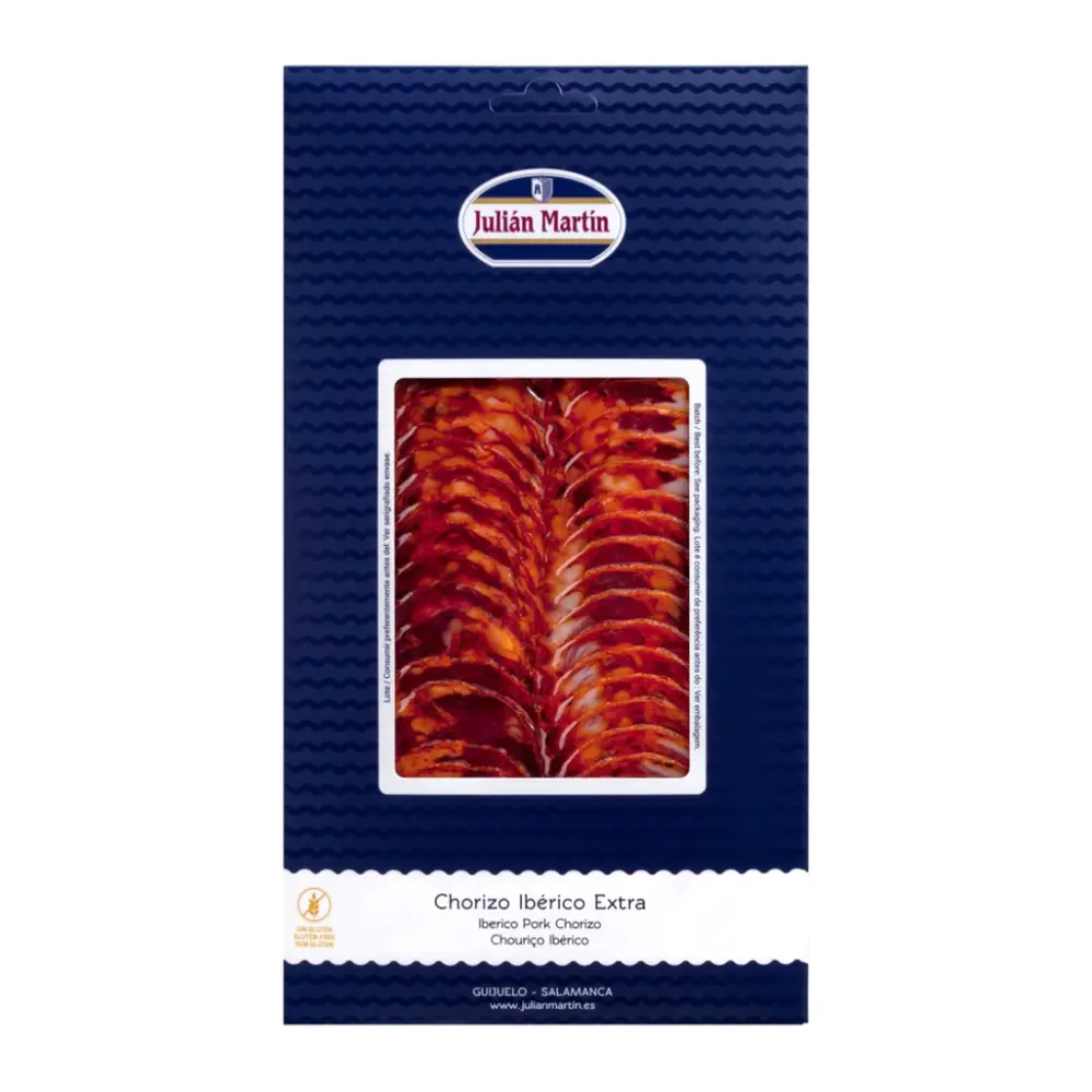Xúc Xích Lợn Iberico Cắt Lát, Chorizo Iberico Extra (100g) - JULIAN MARTIN