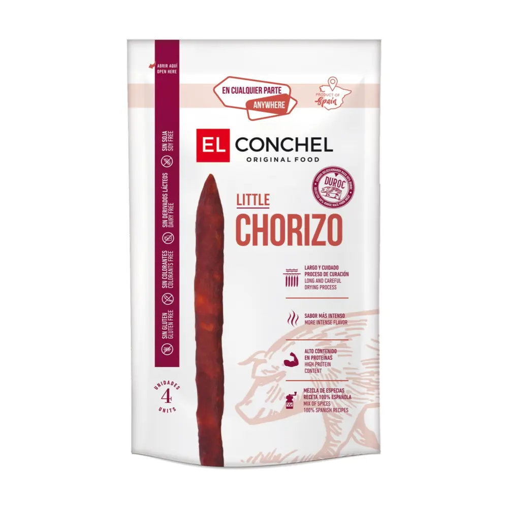 Xúc Xích Khô, Little Chorizo, 4 Cây (55g) - EL CONCHEL