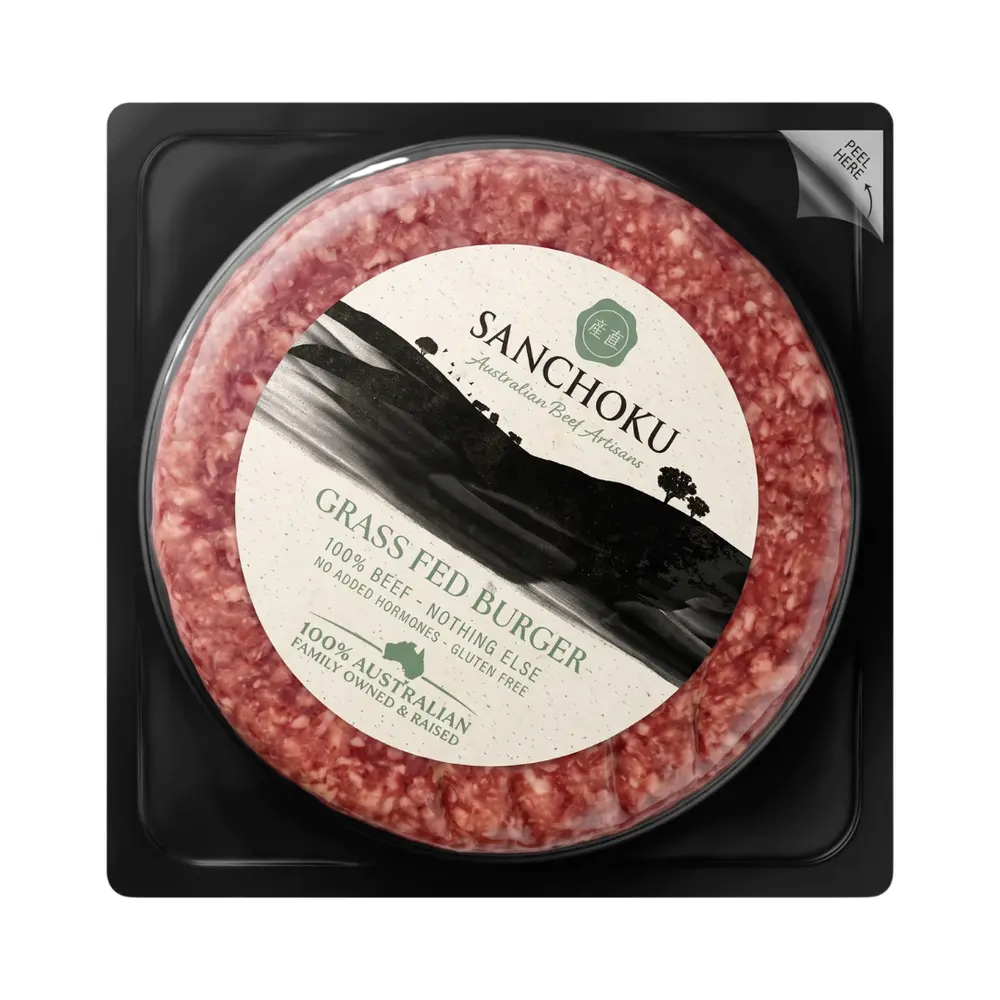 Thịt Bò Burger, Sanchoku Australian Beef Artisans, Grass Fed Burger (150g) - STANBROKE