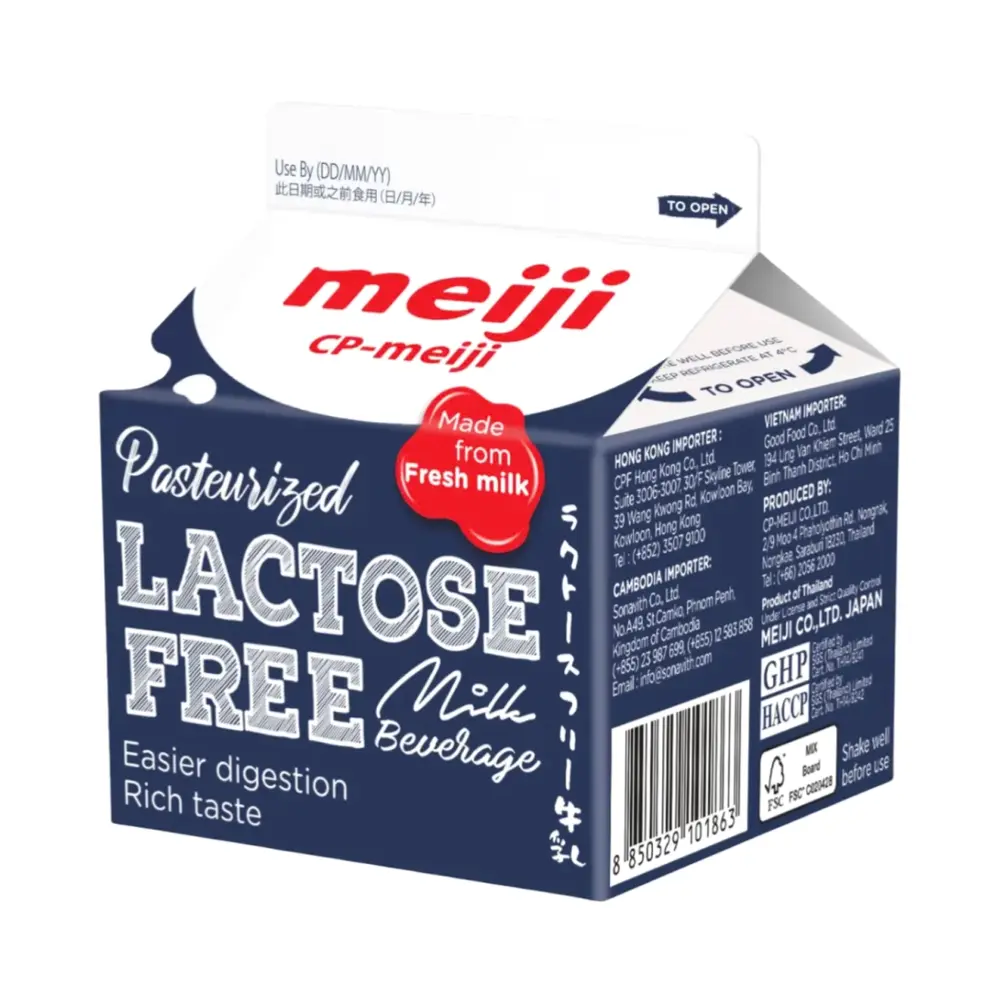 Sữa Tươi Thanh Trùng Không Lactoza, Pasteurized Lactose Free Milk Beverage (200ml) - MEIJI