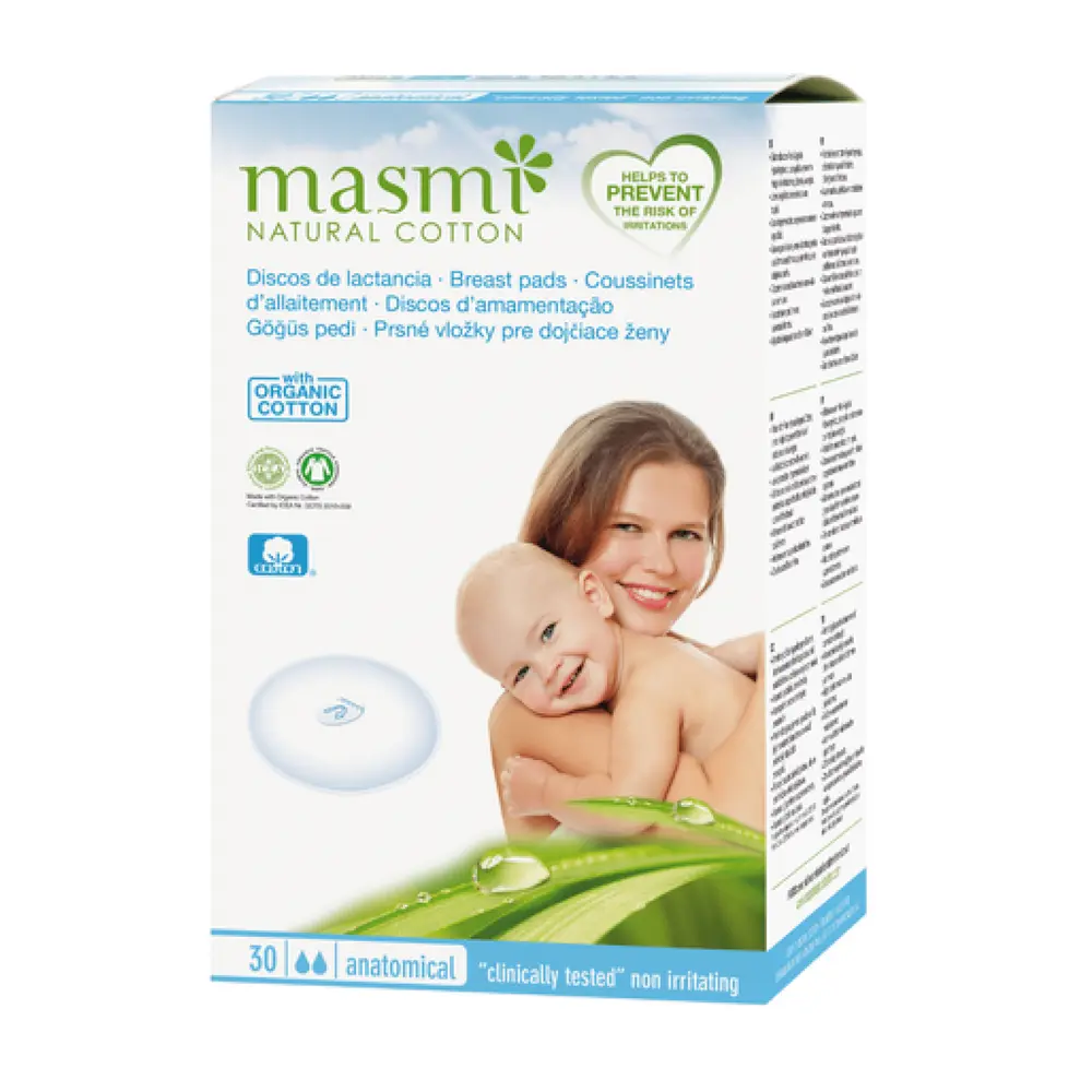 Miếng Thấm Sữa Hữu Cơ, Organic Nursing Pads, 30 Miếng - MASMI