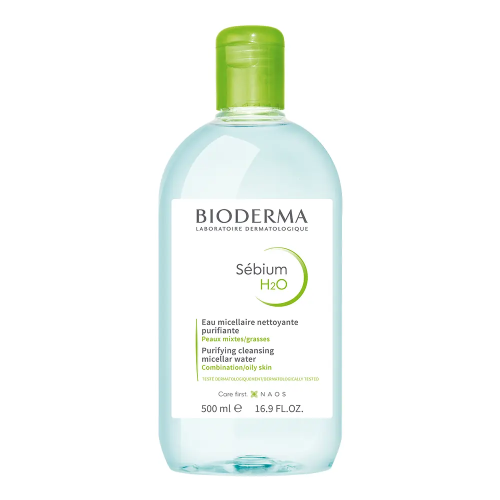 Nước Tẩy Trang Cho Da Dầu, Sébium H2O, Purifying Cleansing Micellar Water, 16.9 fl oz (500ml) - BIODERMA