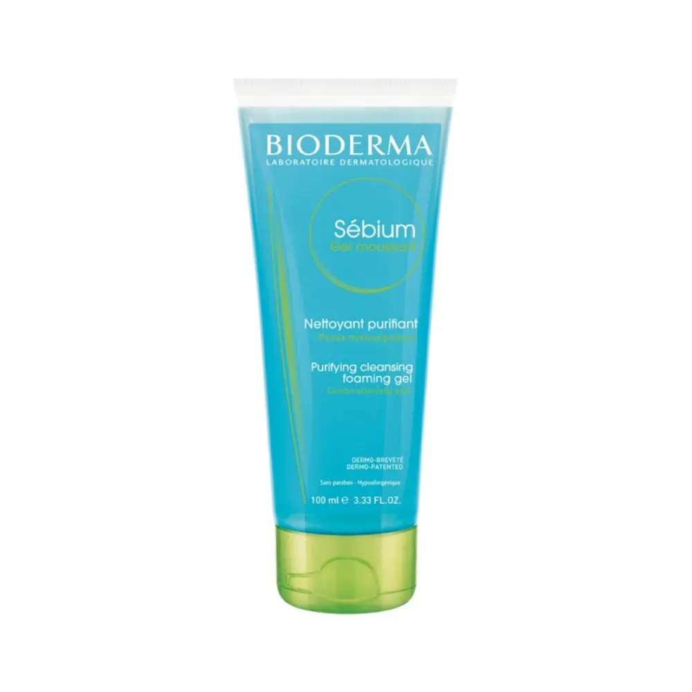 Gel Rửa Mặt Tạo Bọt Cho Da Dầu, Sébium Gel Moussant, Purifying Cleansing Foaming Gel, 3.4 fl oz (100ml) - BIODERMA