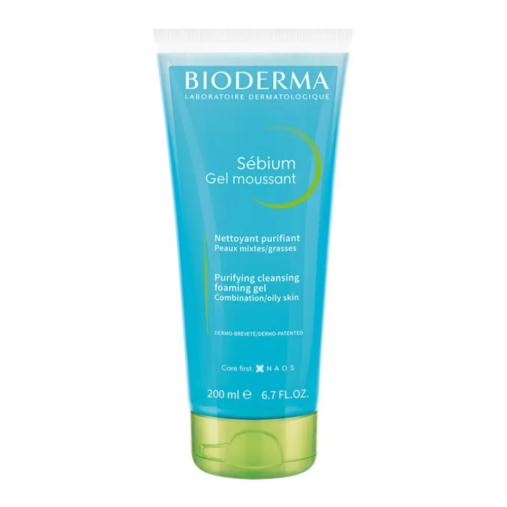 Gel Rửa Mặt Tạo Bọt Cho Da Dầu, Sébium Gel Moussant, Purifying Cleansing Foaming Gel, 6.7 fl oz (200ml) - BIODERMA