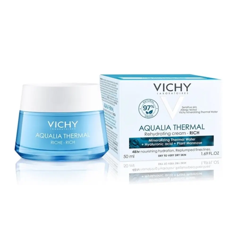 Kem Dưỡng Ẩm Cho Da Thường & Da Hỗn Hợp, Aqualia Thermal, Rehydrating Cream, Light (50ml) - VICHY