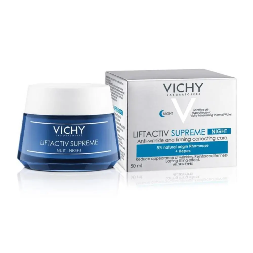 Kem Dưỡng Da Ban Đêm Ngăn Ngừa Lão Hóa, Liftactiv Supreme, Night, Anti-Wrinkle & Firming Correcting Care, All Skin Types (50ml) - VICHY