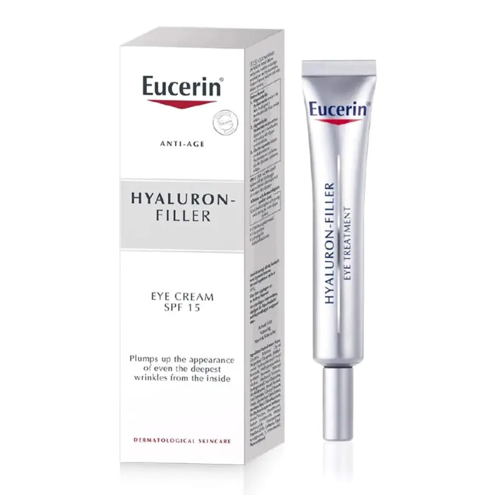 Kem Mắt Giảm Nếp Nhăn, Hyaluron - Filler, Eye SPF 15 (15ml) - EUCERIN