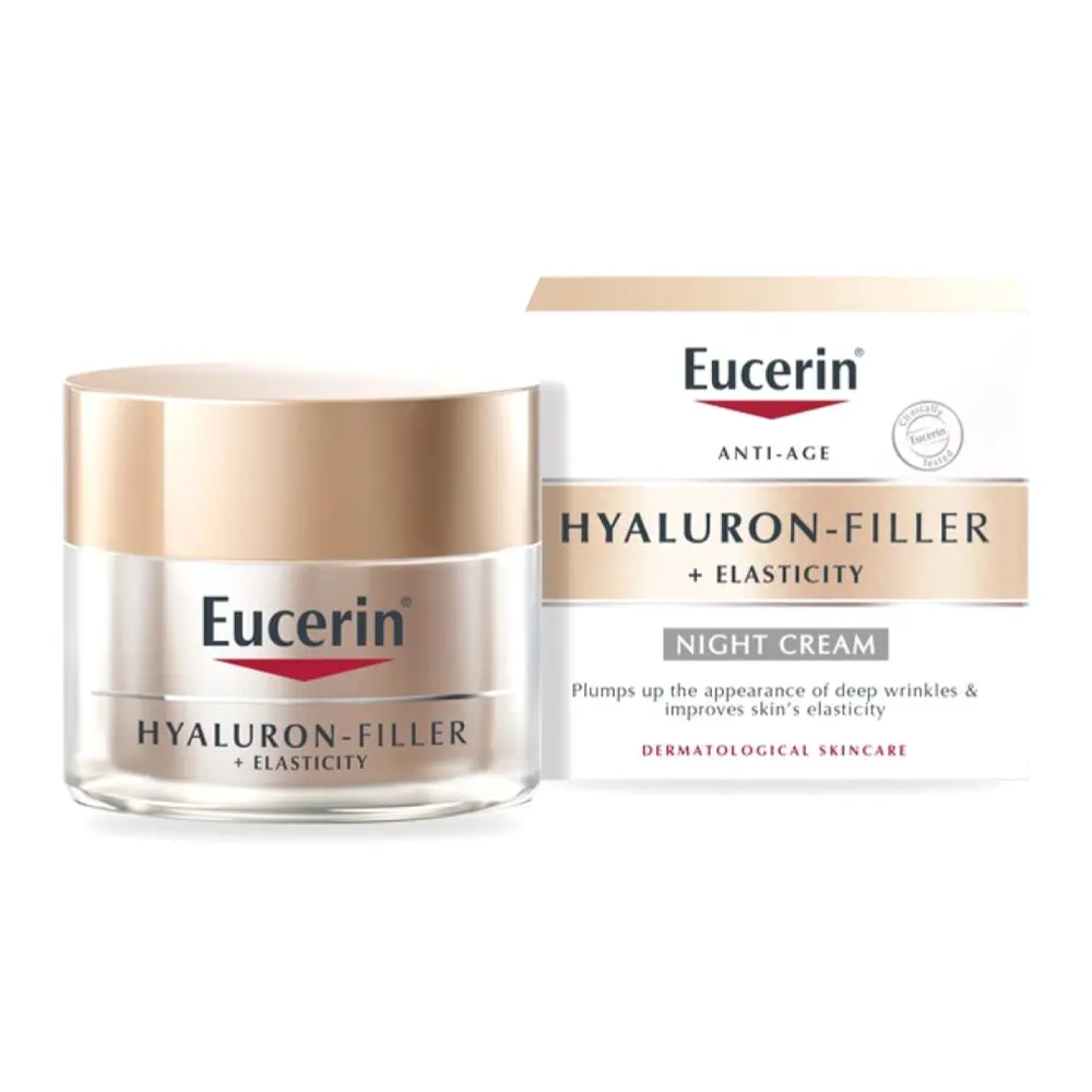 Kem Dưỡng Da Ban Đêm Ngăn Ngừa Lão Hóa, Hyaluron - Filler + Elasticity, Anti-Aging, Night Cream (50ml) - EUCERIN