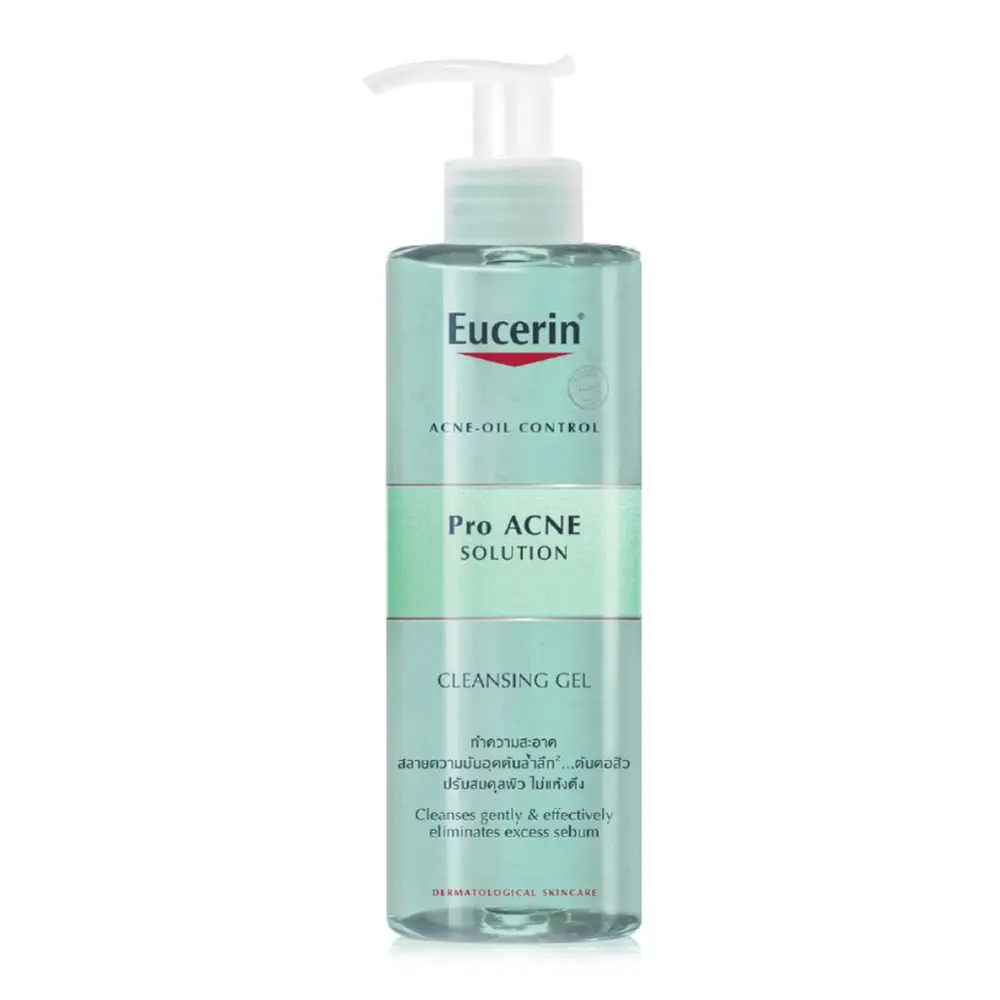 Gel Rửa Mặt Cho Da Nhờn Mụn, Pro Acne Solution, Cleansing Gel, Eliminates Excess Sebum (400ml) - EUCERIN