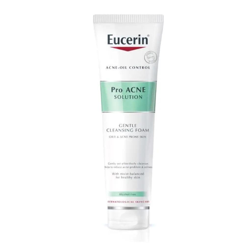 Sữa Rửa Mặt Tạo Bọt Dịu Nhẹ Cho Da Dầu & Mụn, Pro Acne Solution, Gentle Cleansing Foam, Oily & Acne Prone Skin (150g) - EUCERIN