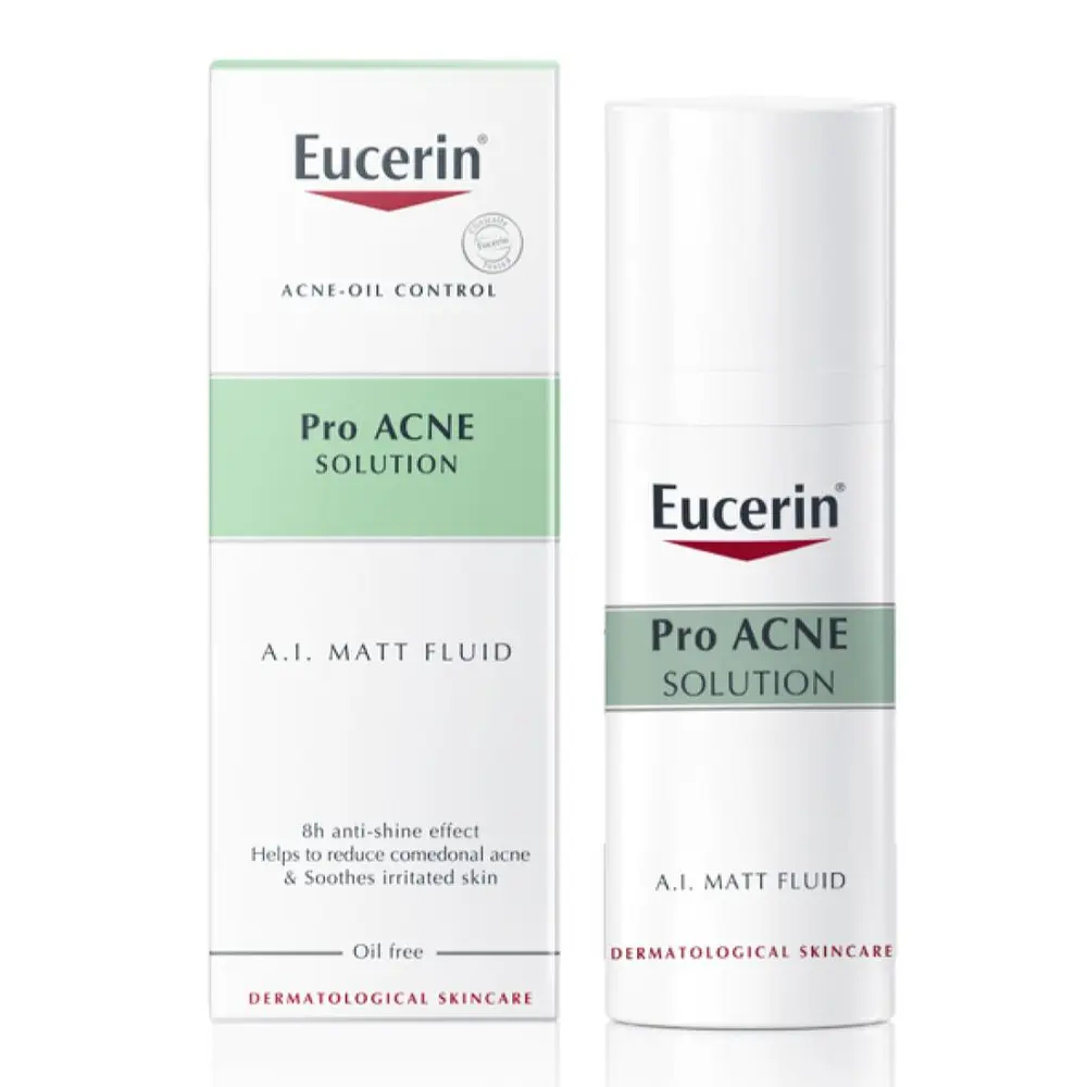 Kem Kiểm Soát Nhờn & Ngừa Mụn, Pro Acne Solution, A.I. Matt Fluid (50ml) - EUCERIN