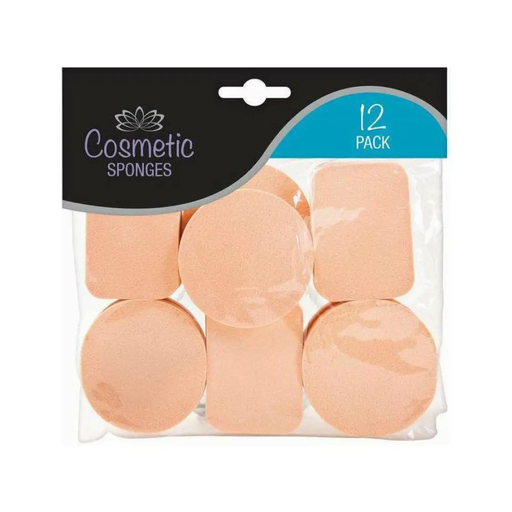 Mút Trang Điểm Vuông & Tròn, Cosmetic Make-Up Sponges, 12 Cái - UNCLE BILLS