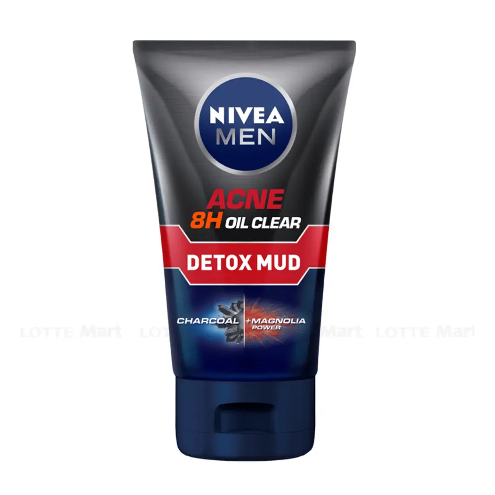 Sữa Rửa Mặt Nam Giúp Giảm Mụn & Hư Tổn Da, Men, Acne 8H Oil Clear, 10x Acne-Damaged Skin Reduction Detox Mud (100g) - NIVEA