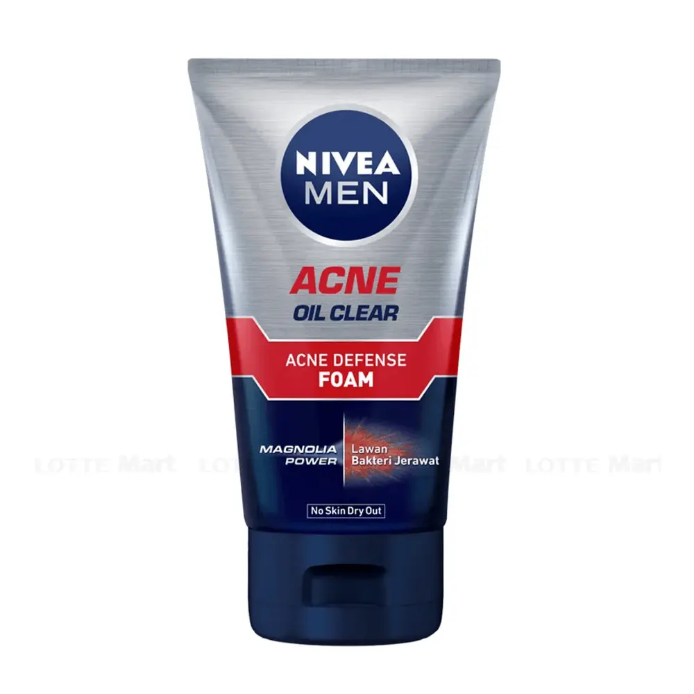 Sữa Rửa Mặt Nam Giúp Giảm Mụn, Men, Acne Oil Clear, Acne Defense Foam (100g) - NIVEA