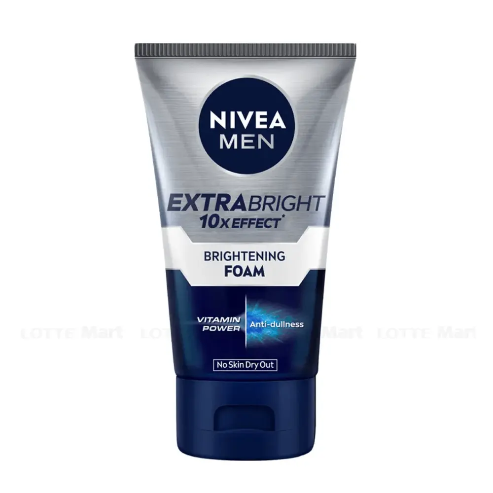 Sữa Rửa Mặt Nam Giúp Sáng Da, Men, Extra White 10x Effect, Brightening Foam (100g) - NIVEA