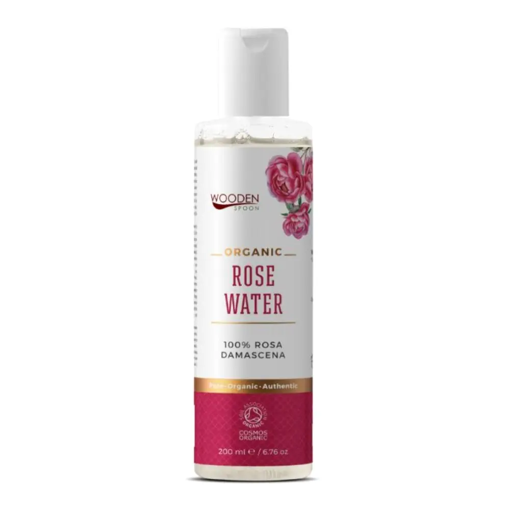 Nước Hoa Hồng Hữu Cơ, Organic Rose Water, 100% Rosa Damascena, 6.76 oz (200ml) - WOODEN SPOON